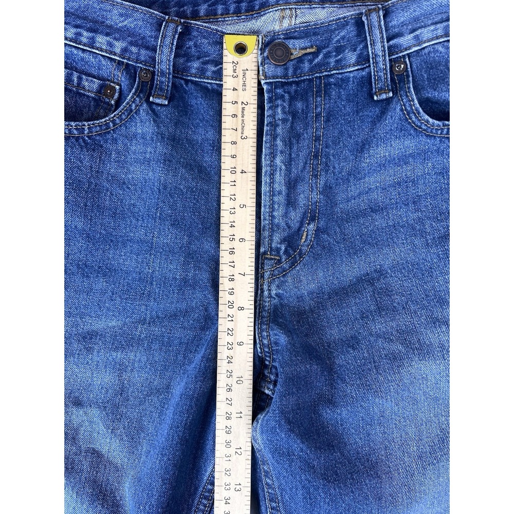 Old Navy men's Regular Straight Denim Size 33X32 Blue Dark Wash 5-Pocket pants - Picture 5 of 8